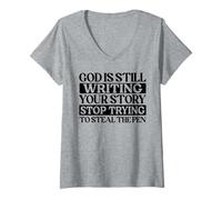 Womens Jesus Not Perfect Just Forgiven Christian Faith V-Neck T-Shirt