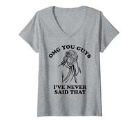Womens Jesus OMG You Guys I've Never Said That V-Neck T-Shirt