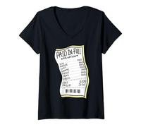 Womens Jesus Salvation Sin Greed Paid in Full God Faith Mens Womens V-Neck T-Shirt