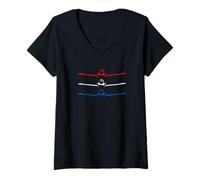 Women's Jet Provost British Classic Military Basic Training Aircraft V-Neck T-Shirt