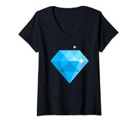 Women's Jewel Stone Costume V-Neck T-Shirt