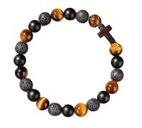 Womens JewelleryNatural Five Crystal Bracelet With Rutilated Quartz Tiger's Eye & Stones Energy Balancing Wealth Attraction Hand Chain For Men And Women