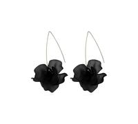 women's jewelry 1 pair of design colorful resin flower long bohemian handmade petal pendant women's earrings necklace