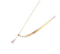 women's jewelry 1Pc Elegant Golden Metal Wheat Design Necklace Women Stylish Choker Chain for Parties Anniversaries Graduations and Daily Wear Unique Present Idea necklace