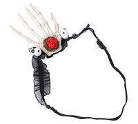 women's jewelry 1Pc Skull Pendant Necklace Skeleton Head Hand Bone Jewelry Chokers for Halloween Festival Cosplay Neck Accessories (Balck White A) necklace