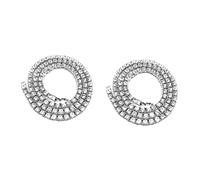 women's jewelry 2pcs Statement Bling Hip-hop Crystal Chain Silver Necklace for Occasions