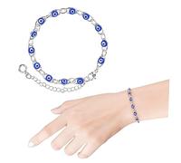 women's jewelry 3 Pcs Devil Blue Eye Bangle for Couple Couples Bracelet Locket Girls Jewelry Women Wristband Wrist Chain Copper Lovers Dining Table necklace