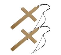 women's jewelry 4 Pcs Crucifix Big Cosplay Prop Mens Necklaces Priest Necklace Automotive Outfit for Men The Cross Polyester Pillar necklace