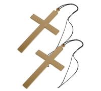 women's jewelry 4 Pcs Crucifix Big Cosplay Prop Mens Necklaces Priest Necklace Automotive Outfit for Men The Cross Polyester Pillar necklace