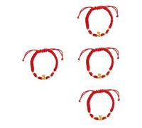 women's jewelry 4pcs Year of The Rabbit Red String Charms Bracelets Women for Charm Weaving Bracelet Alloy necklace
