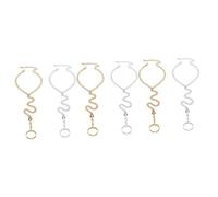 women's jewelry 6 pcs Snake vintage statement bracelets for women cuff ring bracelet hand chain with chains cuffs alloy long finger rings court Miss necklace