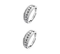 women's jewelry Beaded The Rings Decorative Creative Fashionable Delicate Jewelry Rotatable Finger Romantic Simple Ring Copper necklace