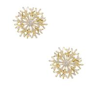 women's jewelry Boutonniere Hats Women Fashion Bouquet Brooch Pins Badge Snowflake Pin Shirt Jewelry for Woman Brooches Copper Golden flower brooch