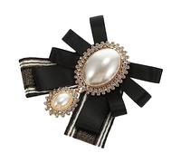 women's jewelry Chic Bowknot Pin Pearl Decorative Brooch Women Fashion Accessory Light Compact for Occasions flower brooch