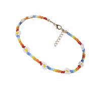 women's jewelry Daisy Beaded Necklaces Woman Jewelry Women Bangles Earrings Trendy Gold Sterling Silver Chain Costume Rhinestone Friend Bracelets Hoops Flower Necklace Anklets Beads necklace