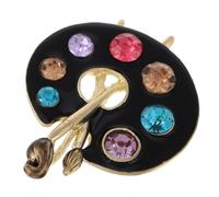 women's jewelry Decorative Paint Palette Pin Exposure Lapel Accessory Dresses Suits and Special Occasions Elegant Sparkle Brooch for Mother's Day Celebrations flower brooch