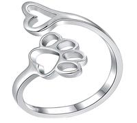 women's jewelry Dog Paw Rings Decor The Decoration Modeling Fashion Decorative Finger Jewelry Metal Adjustable Retro Open Ring Alloy Silver necklace