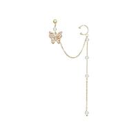 women's jewelry Fashion Tassel Butterfly Single Earring Women 925 Needle Zircon Christmas Party Jewelry High-end earrings necklace
