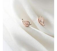 women's jewelry for Women, S925 Earrings Korean Women's Literature And Art Leaf Diamond Earrings