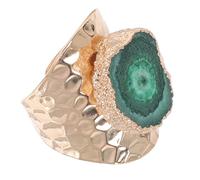 women's jewelry Gold-plated Crystal Selenite Trendy Art Emerald Bracelets Amethyst Rose Fidget Gold Jewelry Rhinestones For Women Stand Rings Simple Agate necklace