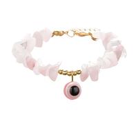 women's jewelry Irregular Crystals Stone Chain Adjustable Lobster Clasp Evil Eye Beads Amulet Protection Bracelet 7.47X0.39X0.39inch) necklace