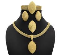 women's jewelry Nigeria Sets For Women Wedding Bracelets Ethiopian Gold Color African Dubai Turkish Jewelry Bridal Ring necklace