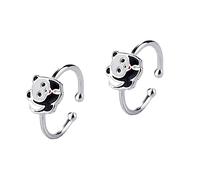women's jewelry Panda Women Belly Button Lip Fidget Thumb Titanium Nose Vintage The Fashion Metal Finger Jewelry Decor Adjustable Open Ring Cool Rings Copper necklace