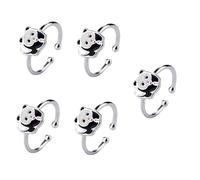 women's jewelry Panda Women Belly Button Lip Fidget Thumb Titanium Nose Vintage The Fashion Metal Finger Jewelry Decor Adjustable Open Ring Cool Rings Copper necklace