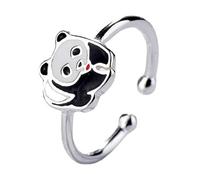 women's jewelry Panda Women Belly Button Lip Fidget Thumb Titanium Nose Vintage The Fashion Metal Finger Jewelry Decor Adjustable Open Ring Cool Rings Copper necklace