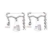 women's jewelry Science-themed Dna Brooch 2pcs Creative Graduation Simple Pin Brooches for Students flower brooch