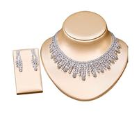 women's jewelry set bridal wedding set 2 piece necklace set gifts for women accessories cubic zirconia bridesmaid jewelry