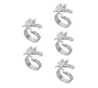 women's jewelry St David Day Rings Jewelry Garlands The Garland Statement Open Finger Unique Floral Ring Silver Alloy necklace