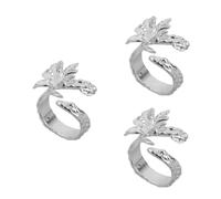 women's jewelry St David Day Rings Jewelry Garlands The Garland Statement Open Finger Unique Floral Ring Silver Alloy necklace