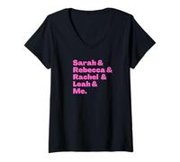 Womens Jewish Matriarchs and Me: Sarah, Rebecca, Rachel, Leah & me V-Neck T-Shirt