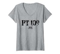 Womens JFK PT-109 V-Neck T-Shirt