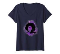 Womens Jimi Hendrix_001 V-Neck T-Shirt