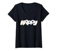 Womens Jin Happy Brighten Your Day with Kpop Happiness V-Neck T-Shirt