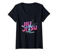 Womens Jiu Jitsu Ancient Power V-Neck T-Shirt