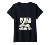 Women's Jiu Jitsu Shrimp Out One Ink Grappling Quote V-Neck T-Shirt