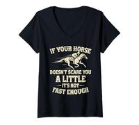 Women's Jockey Derby Day Derby Horse Racing V-Neck T-Shirt