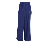 adidas Women's Essentials 3-Stripes Lifestyle Woven Parachute Pants, Dark Blue/White, M