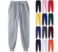 Womens Joggers Casual Jogging Bottoms Sweatpants Plain Drawstring Elastic Waist Petite Ladies Tracksuit Bottoms Running Gym Workout Yoga Sports Sweat Pants Trousers UK Grey S