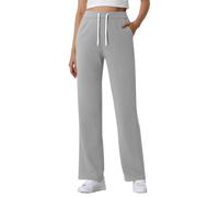 Womens Joggers Wide Leg Joggers Straight Leg Size 20 Jogging Bottoms Women Baggy Barrel Sweatpants Petite Wide Trousers Short Cotton Straight Pants Airport Outfit Women Gray