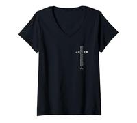 Women's John 3:16 Bible Verse Christian Cross Front, Back Print V-Neck T-Shirt