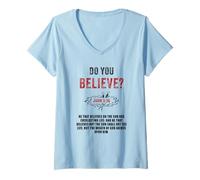 Womens John 3:36 He That Believes Not The Son Shall Not See Life V-Neck T-Shirt