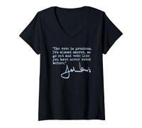 Women's John Lewis - the Vote is Precious - Sacred (Blue) V-Neck T-Shirt