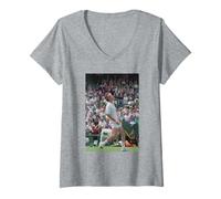 Womens John McEnroe Losing To Stefan Edberg Wimbledon Tennis 1991 V-Neck T-Shirt