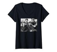 Womens John Paul George & Ringo The Beatles Please Please Me V-Neck T-Shirt