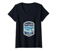 Women's John Pennekamp Florida Coral Reef Marine Life Ocean Fish V-Neck T-Shirt