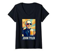 Womens John Tyler Portrait V-Neck T-Shirt